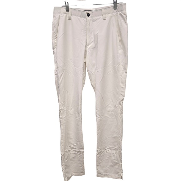 Under Armour Other - Under Armour White Golf Pants Mens 34/36 Loose Fit Performance Trousers Athletic
